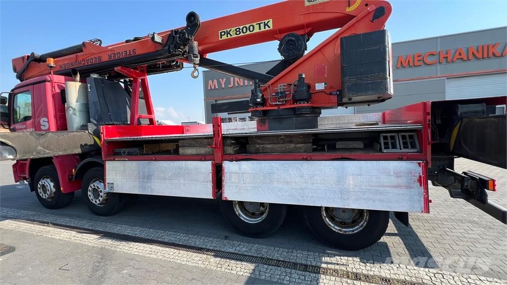 Mercedes-Benz ACTROS 4141 8x4 V6 EURO 5 CRANE PALFINGER PK800TK  Camiones portacoches