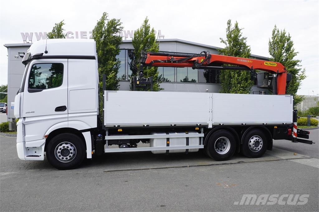 Mercedes-Benz Actros 2545 MP5 / 100 tho. km / Palfinger PK 18.00 شاحنات مسطحة/مفصلية الجوانب