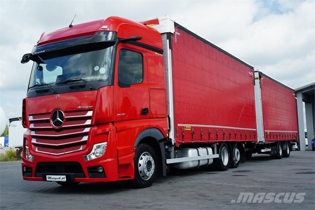 Mercedes-Benz ACTROS 2545 / ZESTAW TANDEM 120 M3 / PRZEJAZDOWY / Camiones de caja de lona