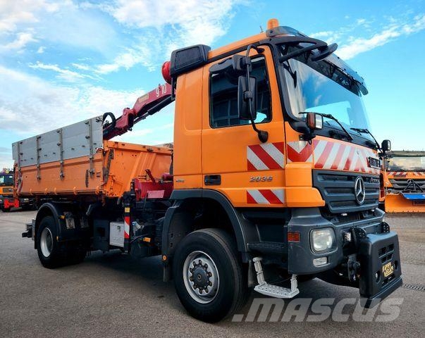Mercedes-Benz Actros 2036 4x4 HMF 910 Kran Funk Euro5 Kipper
