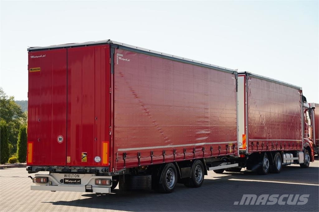 Mercedes-Benz ACTROS 2545 / ZESTAW TANDEM 120 M3 / PRZEJAZDOWY / Pritsche & Plane