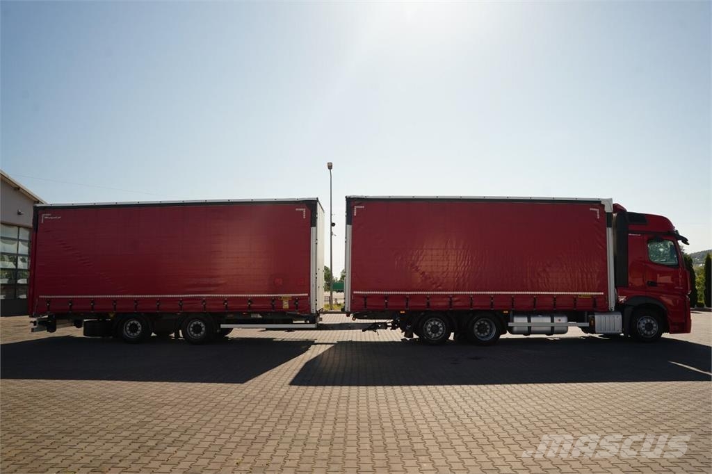 Mercedes-Benz ACTROS 2545 / ZESTAW TANDEM 120 M3 / PRZEJAZDOWY / Pritsche & Plane