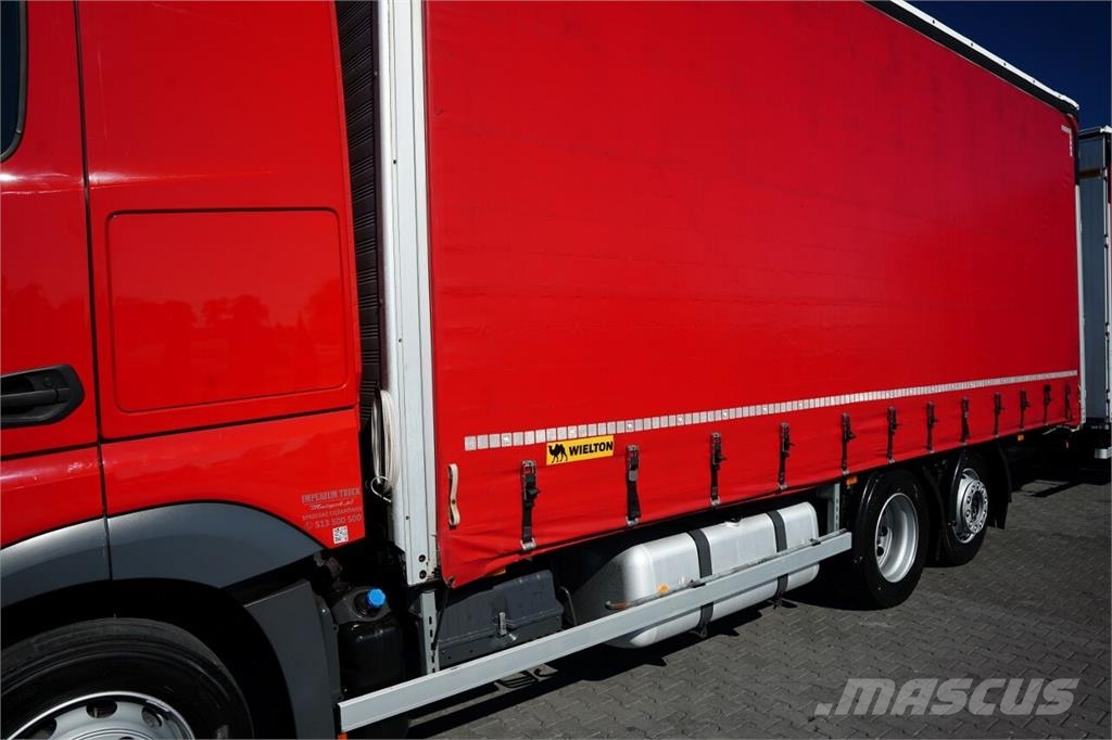 Mercedes-Benz ACTROS 2545 / ZESTAW TANDEM 120 M3 / PRZEJAZDOWY / Pritsche & Plane