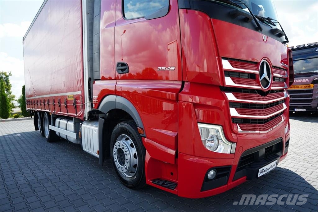 Mercedes-Benz ACTROS 2545 / FIRANKA - 7,4 M / SOLÓWKA / MEGA / P Camiones de caja de lona