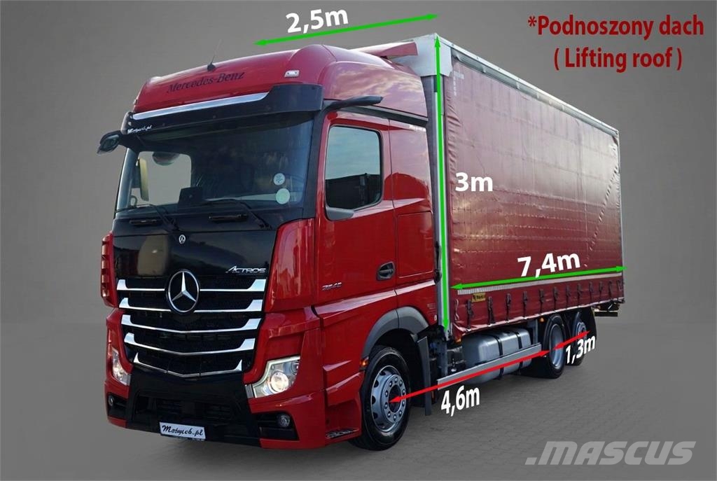 Mercedes-Benz ACTROS 2545 / SOLÓWKA / MEGA Camiones de caja de lona