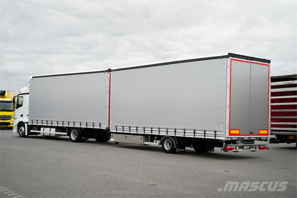 Mercedes-Benz ACTROS / 1830 / ACC / E 6 / ZESTAW PRZEJAZDOWY 120 Caminhões com cortinas laterais
