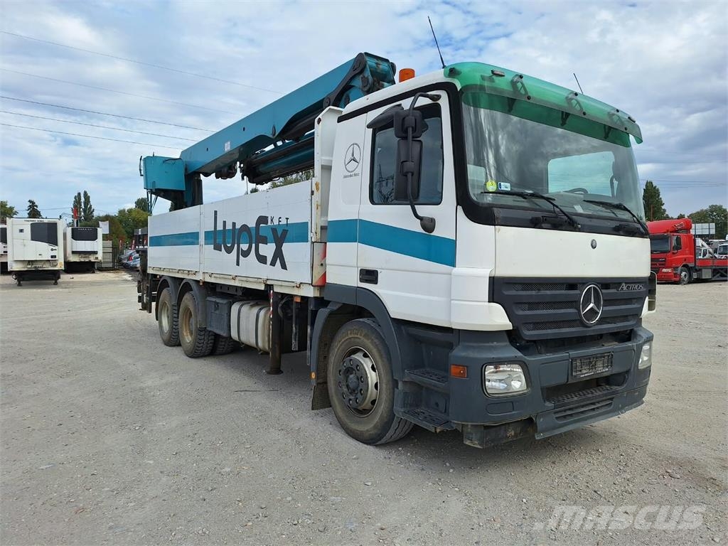 Mercedes-Benz Actros 2641 6x6 / Pritsche - PK3302 Crane شاحنات مسطحة/مفصلية الجوانب