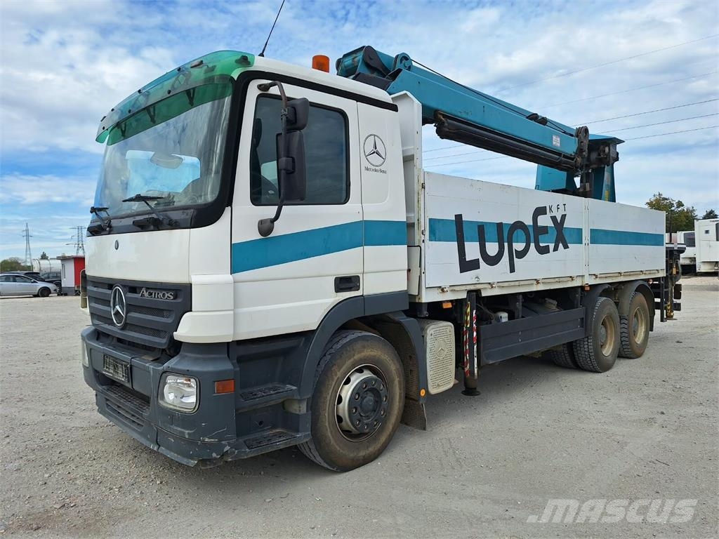 Mercedes-Benz Actros 2641 6x6 / Pritsche - PK3302 Crane شاحنات مسطحة/مفصلية الجوانب