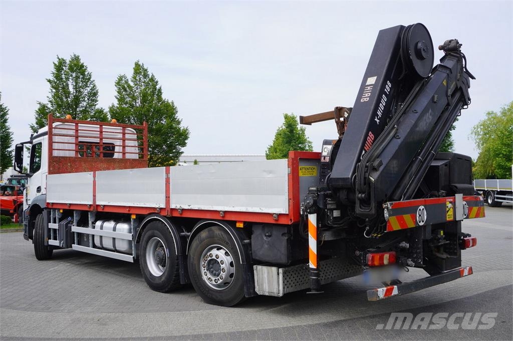 Mercedes-Benz Antos 2540 6x2-4 / HIAB X-HIDUO 188 ES-4 crane / R Camiones plataforma