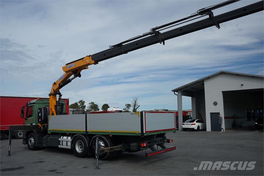 Mercedes-Benz ANTOS 2540 / 6x2 / SKRZYNIOWY 6,4 M / HDS EFFER CR 플랫베드/드롭사이드 트럭