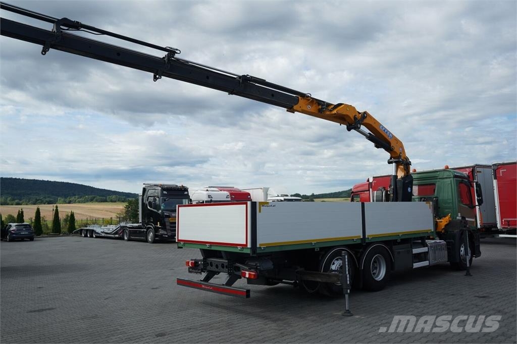 Mercedes-Benz ANTOS 2540 / 6x2 / SKRZYNIOWY 6,4 M / HDS EFFER CR 플랫베드/드롭사이드 트럭