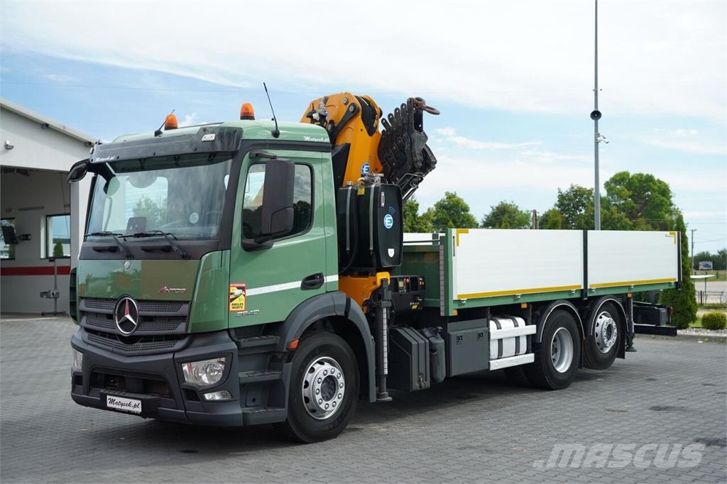 Mercedes-Benz ANTOS 2540 / 6x2 / SKRZYNIOWY 6,4 M / HDS EFFER CR 플랫베드/드롭사이드 트럭