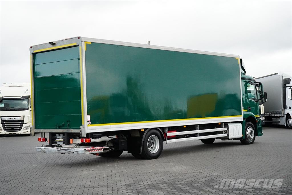 Mercedes-Benz ANTOS / 1833 / E 6 / KONTENER + WINDA / 21 PALET / Dobozos teherautók