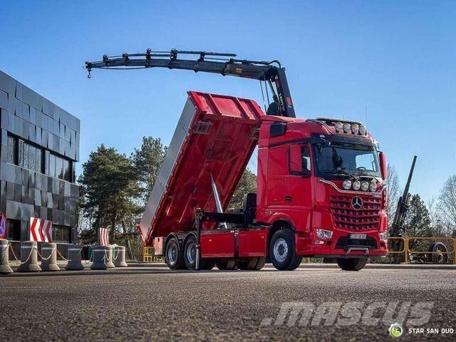 Mercedes-Benz AROCS 3358L 6x4 HIAB 192X-HIPRO E-6 Crane Kippe Самоскиди