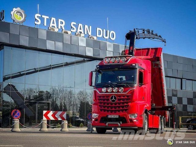 Mercedes-Benz AROCS 3358L 6x4 HIAB 192X-HIPRO E-6 Crane Kippe Самоскиди