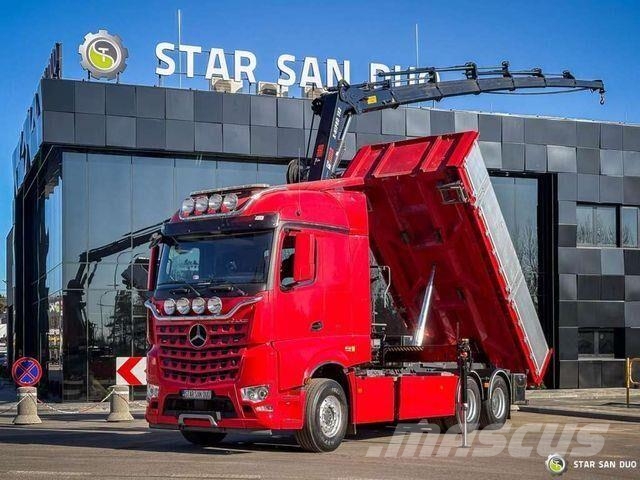 Mercedes-Benz AROCS 3358L 6x4 HIAB 192X-HIPRO E-6 Crane Kippe Самоскиди