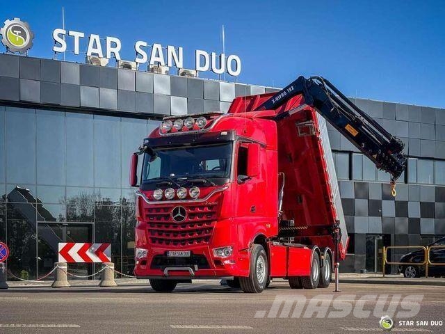 Mercedes-Benz AROCS 3358L 6x4 HIAB 192X-HIPRO E-6 Crane Kippe Самоскиди