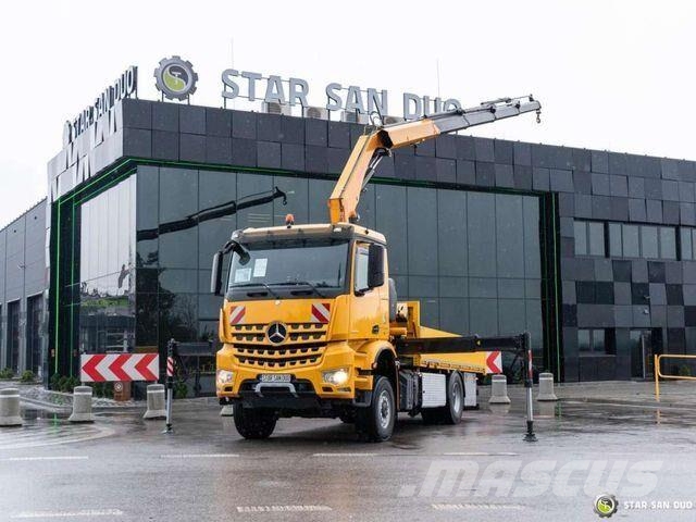 Mercedes-Benz AROCS 1848 4x4 FASSI F255A.2.24.XE-Dynamic Cran 平板栏板货车