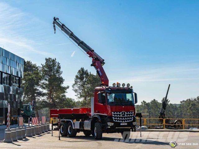 Mercedes-Benz AROCS 3345 6x6 HMF 3220 Winch Crane tipper Самоскиди