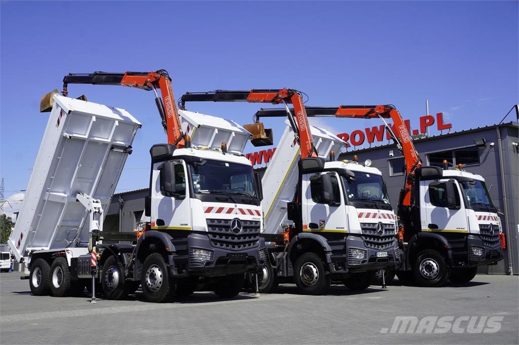 Mercedes-Benz Arocs 3236 8×4 / Crane Fassi F155A.0.22 / remote c Bañeras basculantes usadas