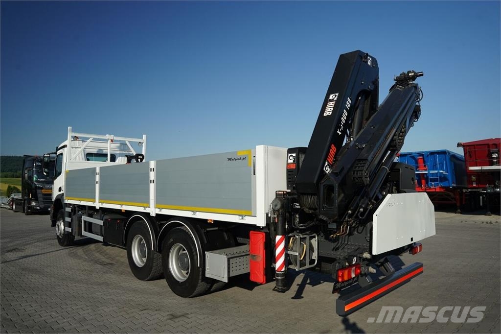 Mercedes-Benz AROCS 2636 / 6x4 / SKRZYNIOWY 7.6 M + HDS HIAB 188 平板栏板货车