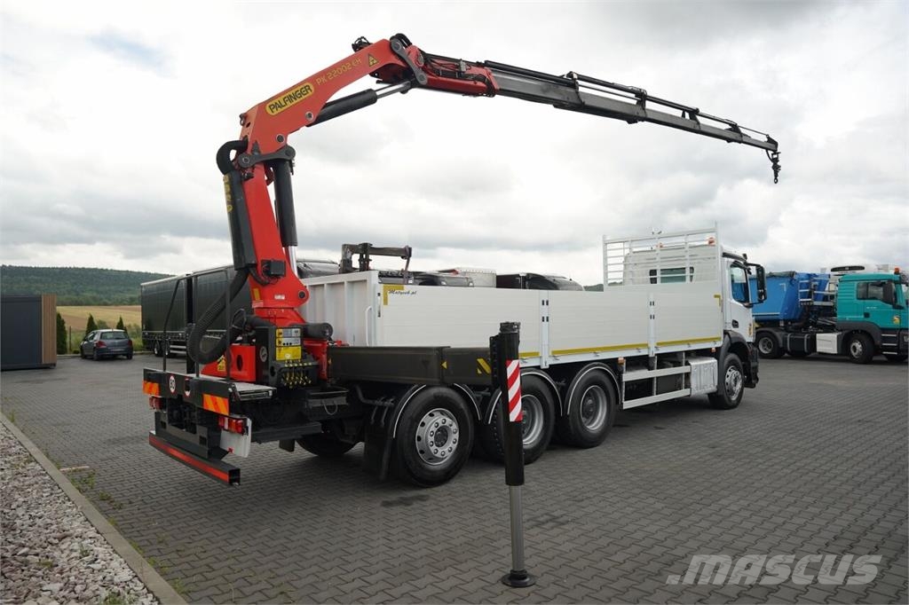 Mercedes-Benz AROCS 3246 / TRIDEM / 8X4 /  SKRZYNIOWY - 7,3 M /  平板栏板货车