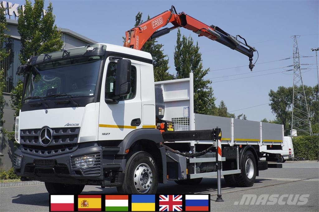 Mercedes-Benz Arocs 1827 4x2 / 70 tho km!!! / Fassi F135A.0.22 c رافعات مجنزرة