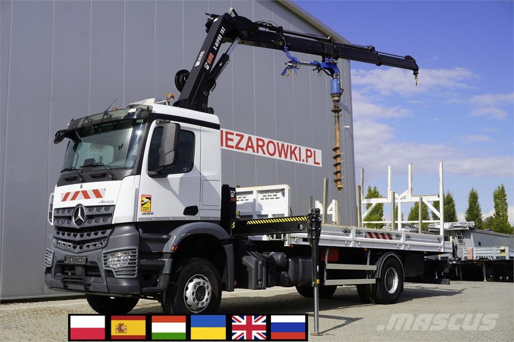Mercedes-Benz Arocs 1833 4x2 / 60 tho. km! / HIAB X-HIPRO 192 ES Mobilná vrtná súprava