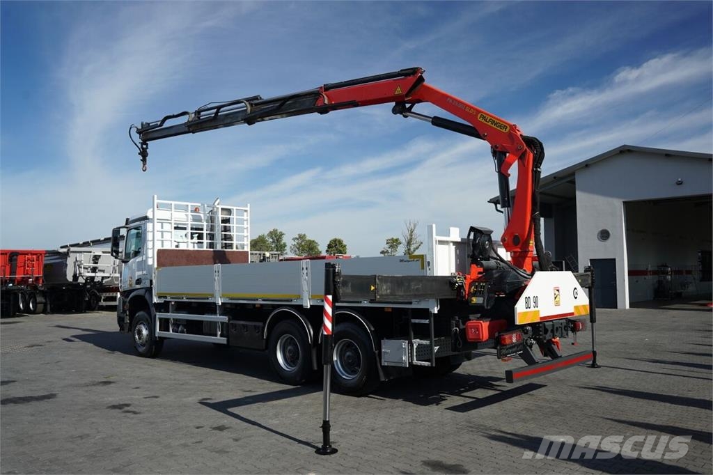 Mercedes-Benz AROCS 2642 / 6x4 / SKRZYNIOWY - 7,2 M / HDS PALFIN 플랫베드/드롭사이드 트럭
