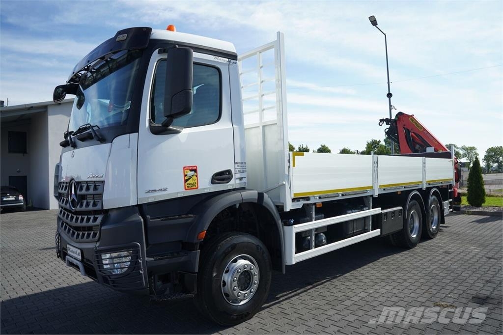 Mercedes-Benz AROCS 2642 / 6x4 / SKRZYNIOWY - 7,2 M / HDS PALFIN 플랫베드/드롭사이드 트럭