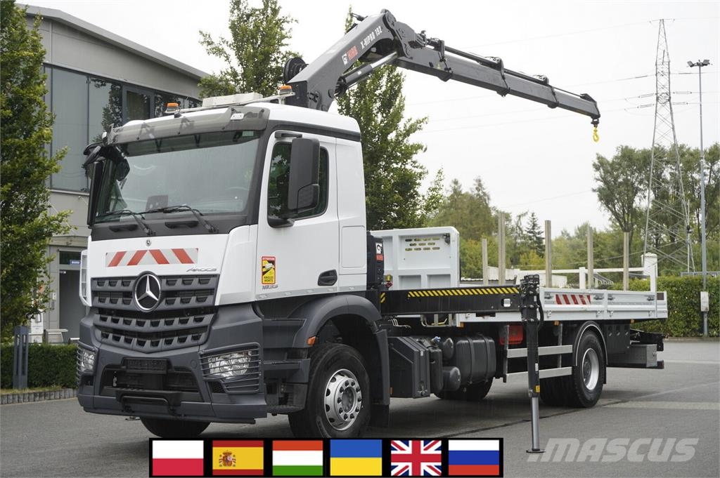 Mercedes-Benz Arocs 1833 4×2 / 50 tho. km! / HIAB X-HIPRO 192 ES Grue sur chenilles