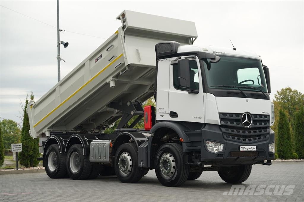Mercedes-Benz AROCS 3240 / 8x4 / WYWROTKA - 5,7 M / HYDROBURTA / Camion benne