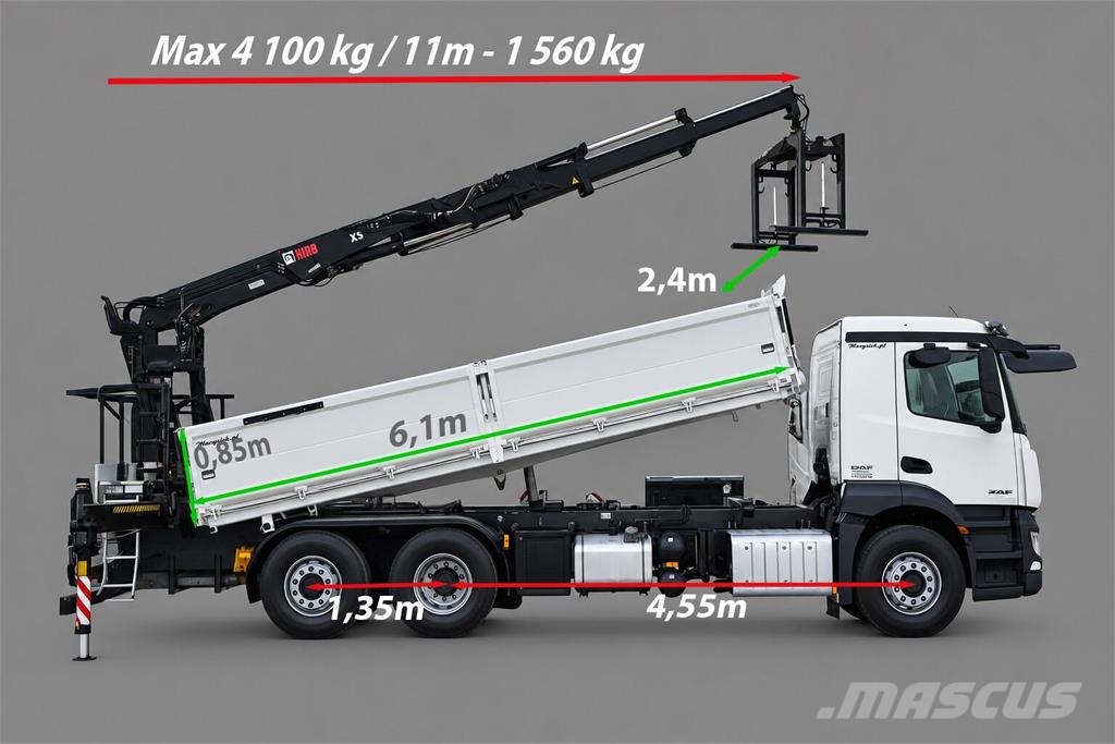 Mercedes-Benz AROCS 2536 / 6x2 / WYWROTKA 3 STRONNA - 6,6 M / HD Tippbilar