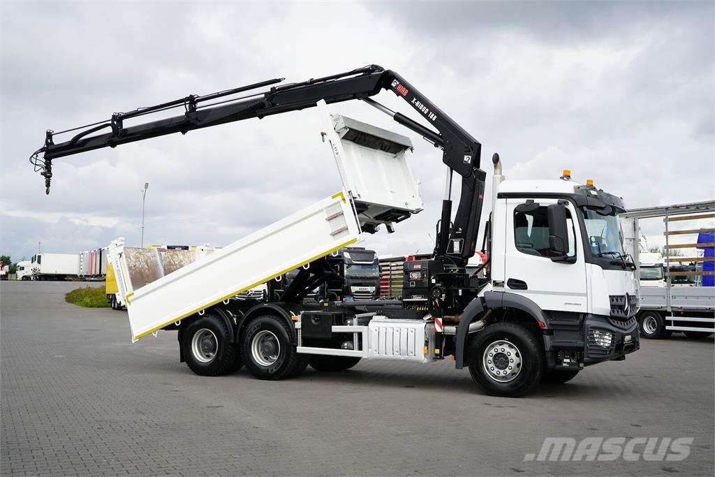 Mercedes-Benz AROCS / 2636 / E 6 / WYWROTKA + HDS / 6 X 4 / HIAB Sklápače