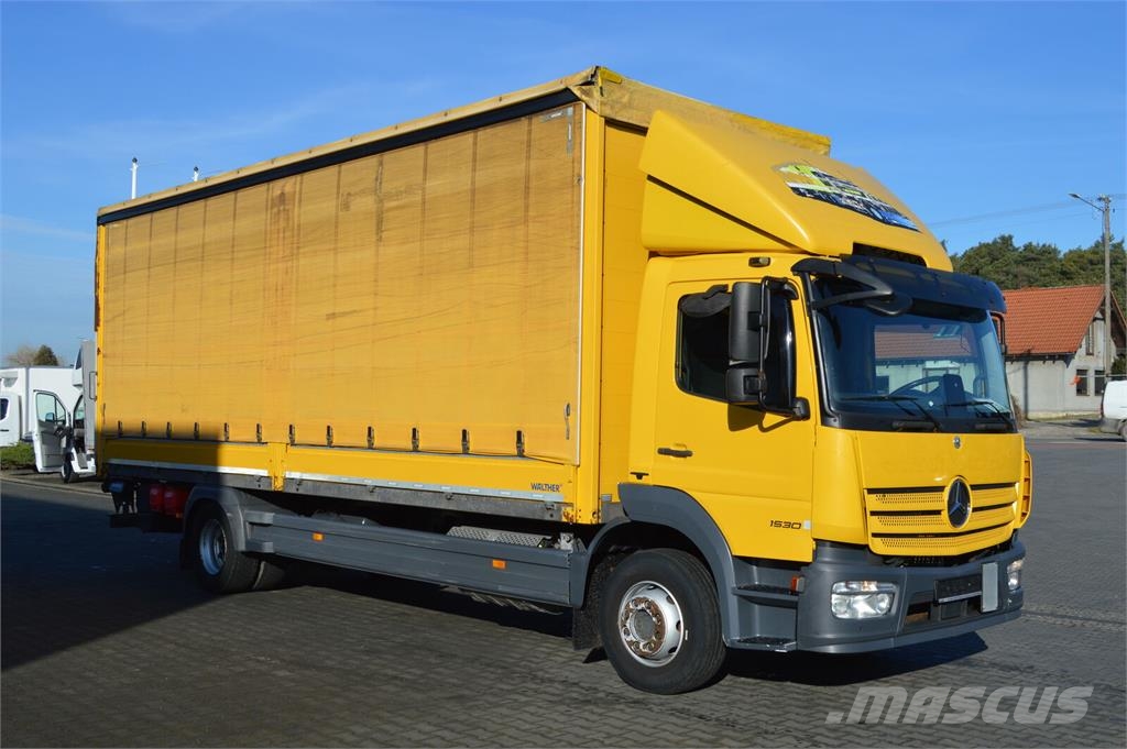 Mercedes-Benz Atego 1530 E6 PRITSCHE PLANE+LBW 1500 kg 1.HAND 커튼사이더 트럭