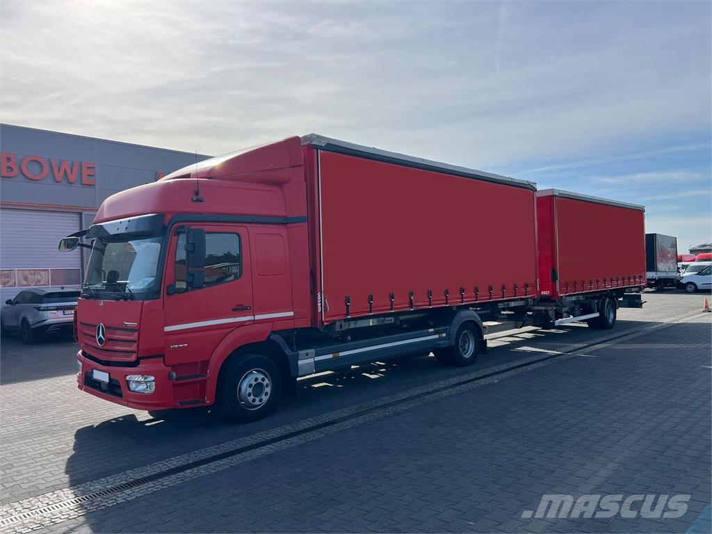 Mercedes-Benz ATEGO 1227 2021! LIFT 1.HAND WECHSELBRÜCKE WECHSEL Priekabos su tentu