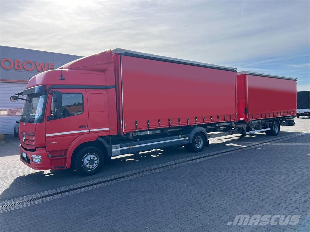 Mercedes-Benz ATEGO 1227 2021! LIFT 1.HAND WECHSELBRÜCKE WECHSEL Priekabos su tentu