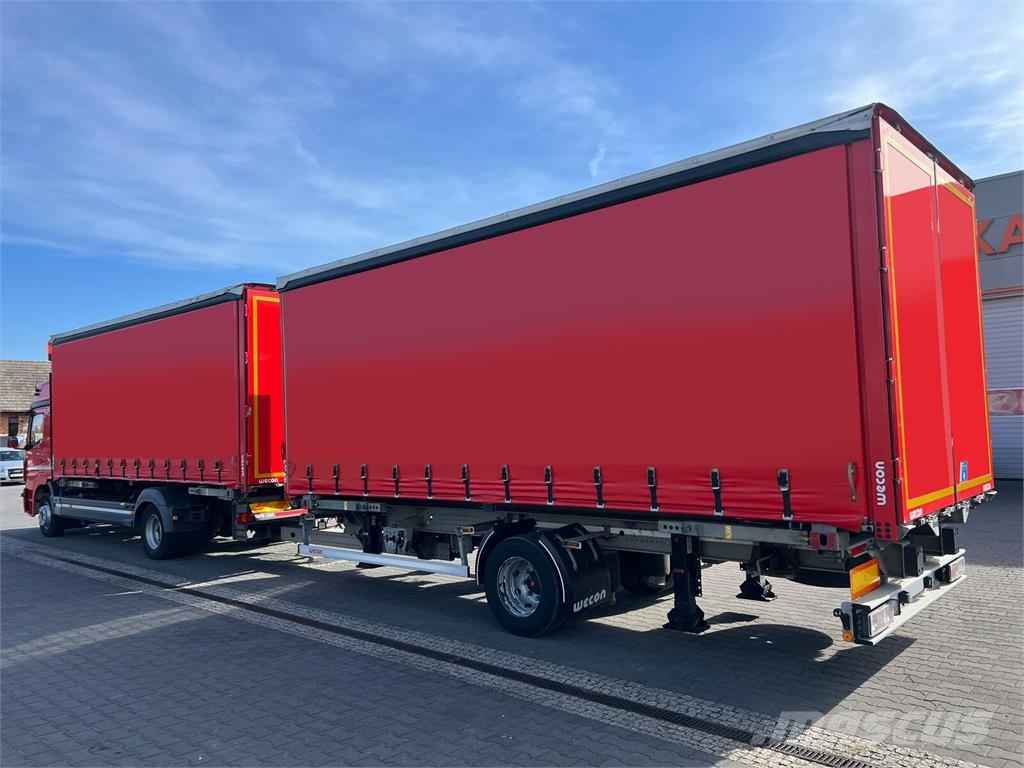 Mercedes-Benz ATEGO 1227 2021! LIFT 1.HAND WECHSELBRÜCKE WECHSEL Priekabos su tentu