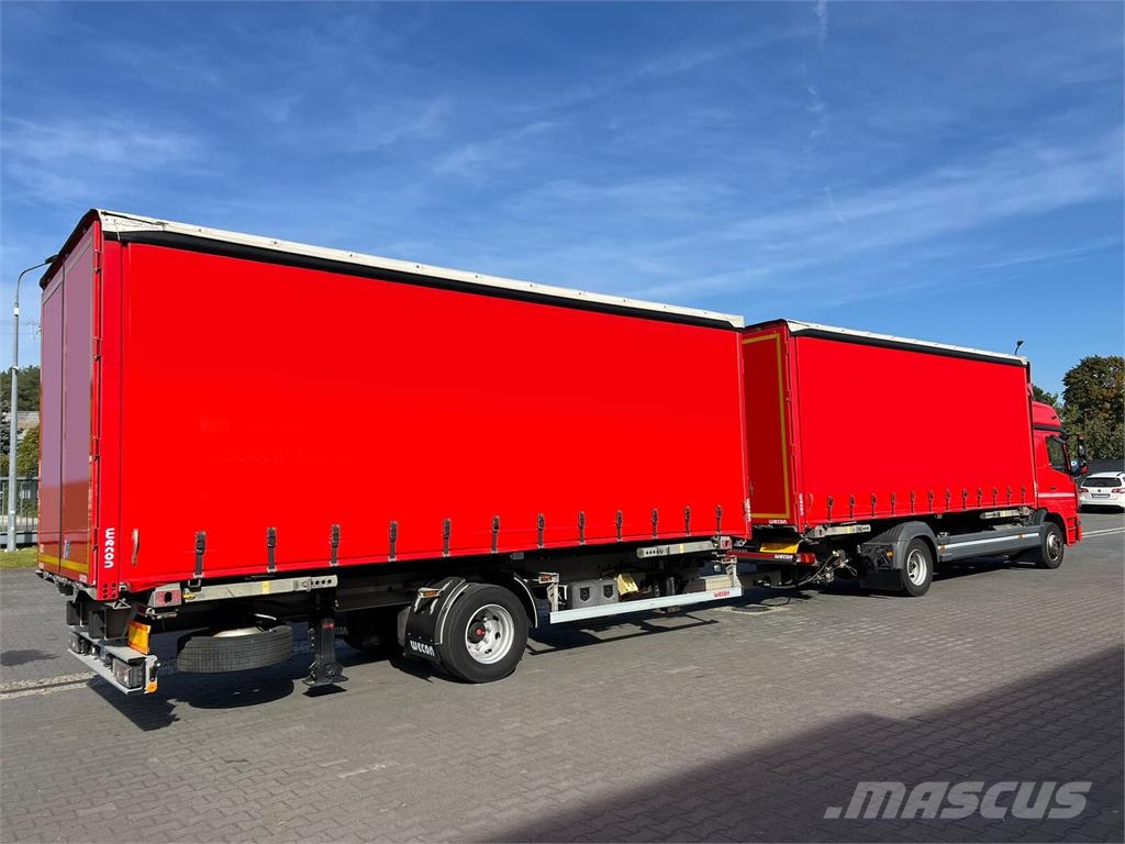 Mercedes-Benz ATEGO 1227 2021! LIFT 1.HAND WECHSELBRÜCKE WECHSEL Priekabos su tentu