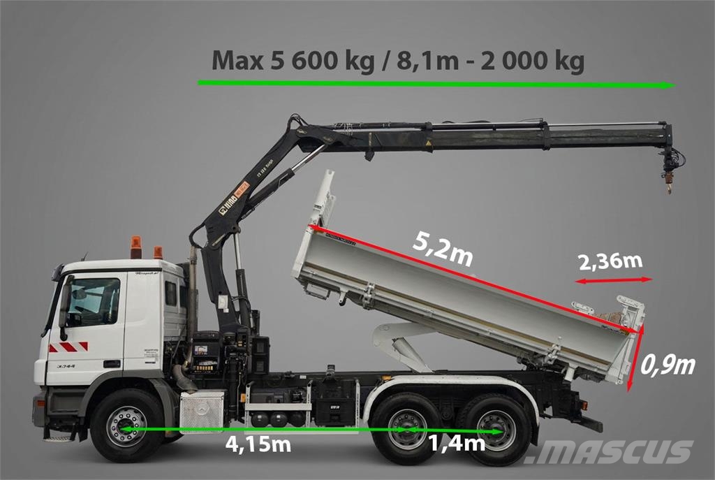 Mercedes-Benz CTROS 3344 / 6x4 / WYWROTKA 2 -STRONNA / HYDROBURT Φορτηγά Ανατροπή