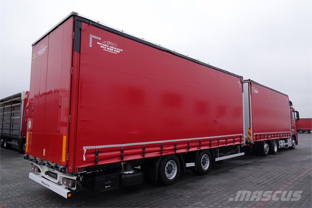 Mercedes-Benz truck with trailer - curtainsider truck 커튼사이더 트럭