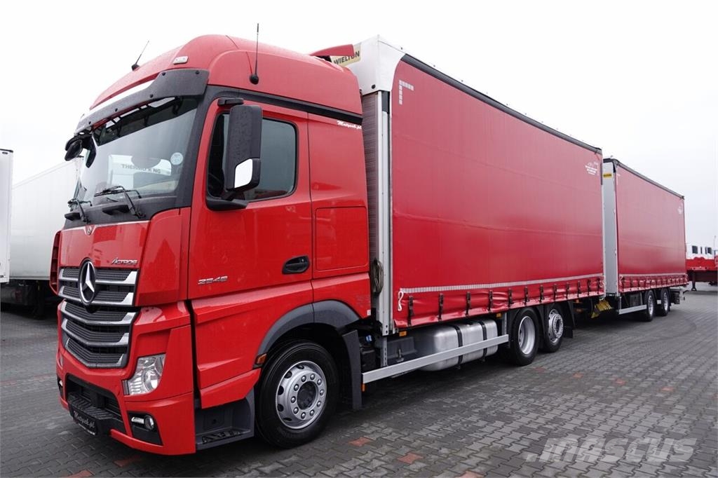 Mercedes-Benz truck with trailer - curtainsider truck 커튼사이더 트럭