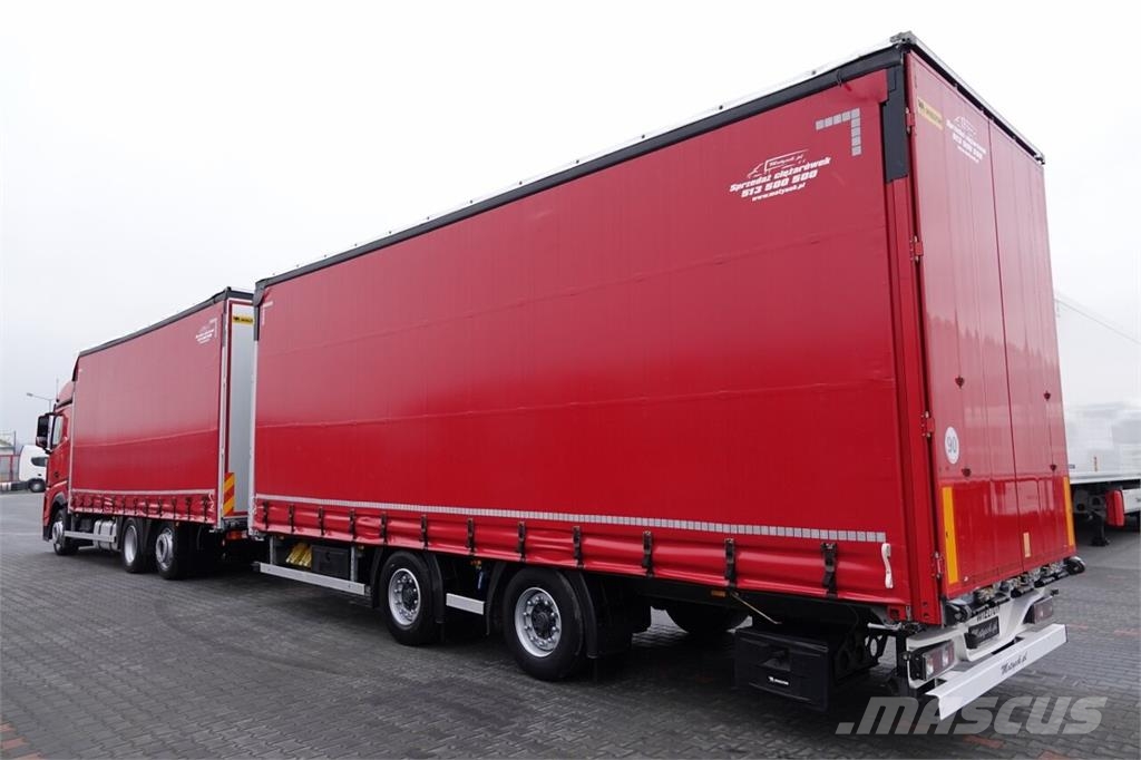 Mercedes-Benz truck with trailer - curtainsider truck 커튼사이더 트럭