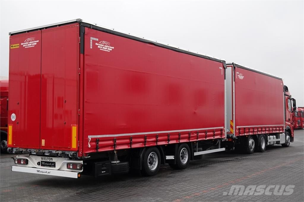 Mercedes-Benz truck with trailer - curtainsider truck 커튼사이더 트럭