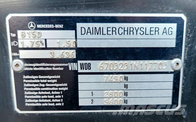 Mercedes-Benz Vario 815D Palfinger PK4501 Kran Meiller 74tkm Billenő teherautók