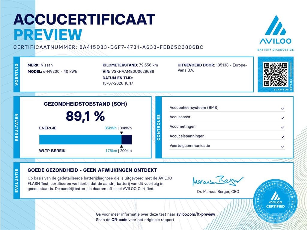 Nissan e-NV200 L2H2 XL Voltia 40 kWh 100% Elektrisch Snel 其他貨車