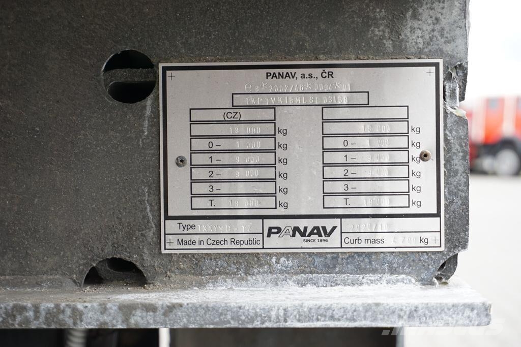 Panav TANDEM / DŁ. 8,2 M / FIRANKA / 20 PALET Remolques de caja de lona