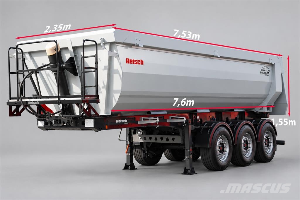 Reisch WYWROTKA - 27 m3 / STALOWA / OŚ PODNOSZONA / SAF / Semirremolques bañera