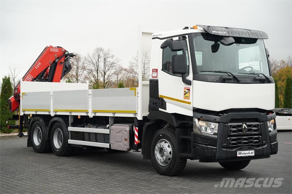 Renault C 380 / 6x4 / SKRZYNIOWY 6,7 m / + HDS FASSI F215A Kamioni sa otvorenim sandukom
