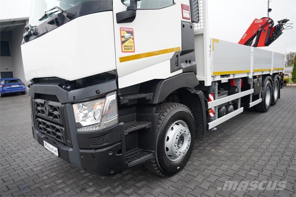 Renault C 380 / 6x4 / SKRZYNIOWY 6,7 m / + HDS FASSI F215A Kamioni sa otvorenim sandukom